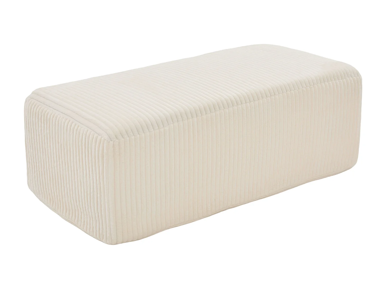 Sillón extragrande, con reposapiés, bolsillos laterales, asiento profundo, corduroy beige