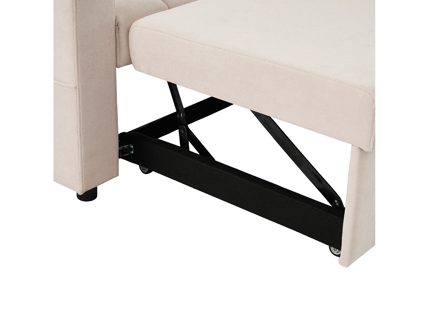 Canapé lit convertible style moderne multifme tissu coton et lin idéal pour salon appartement beige