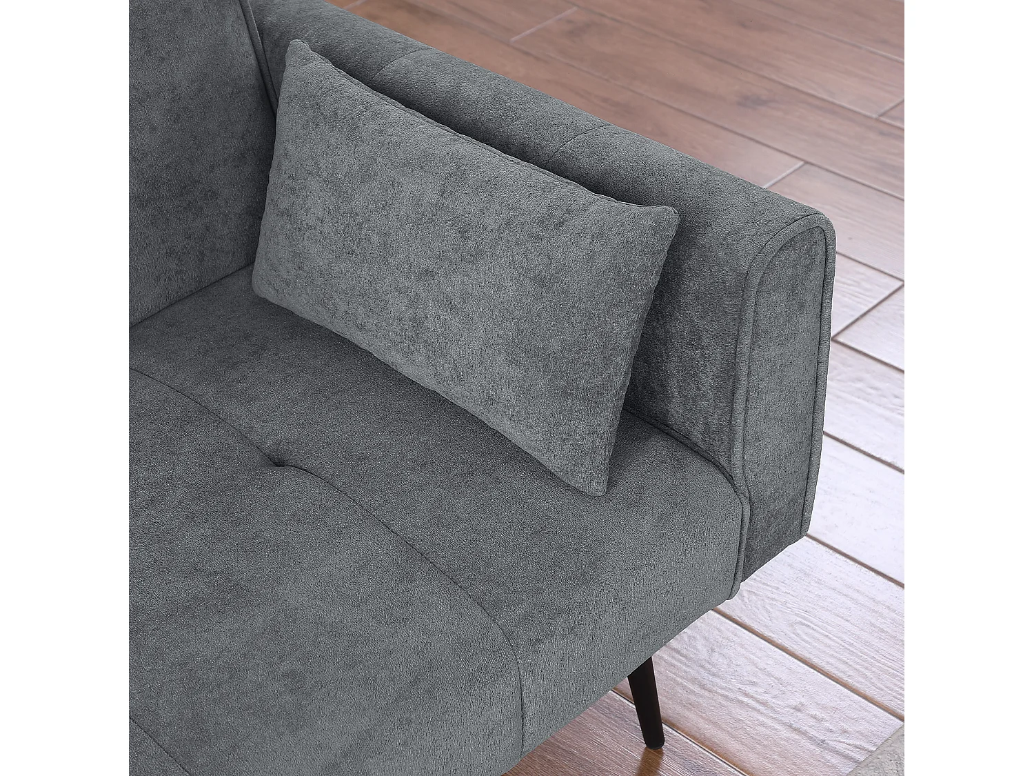 Canapé-lit meuble convertible style moderne gain de place tissu Gris pour salon bureau