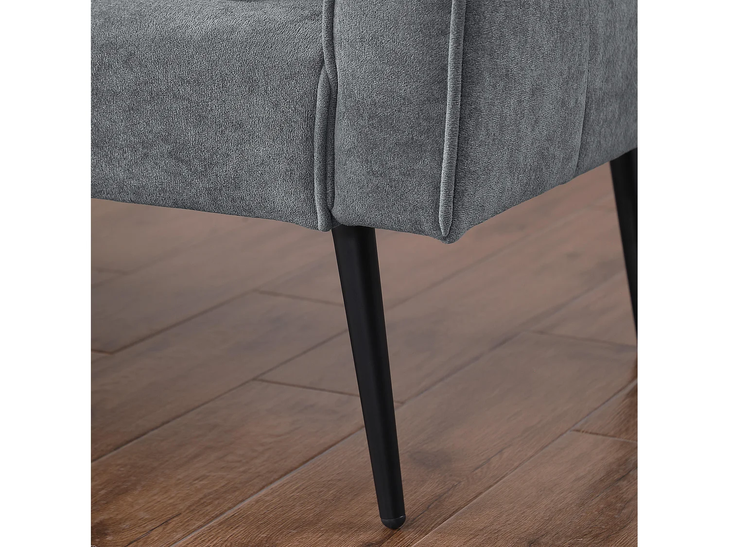 Canapé convertible, dossier réglable, tissu côtelé gris