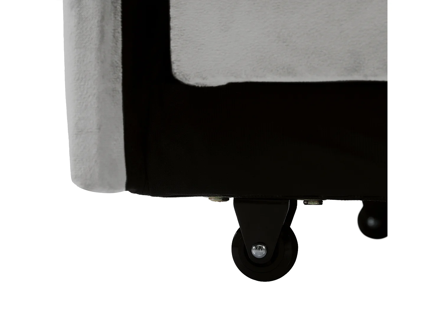 Fauteuil convertible 83x167x76 cm, 3 en 1, dossier réglable, porte gobelets, support téléphone, mousse, gris antique blanc