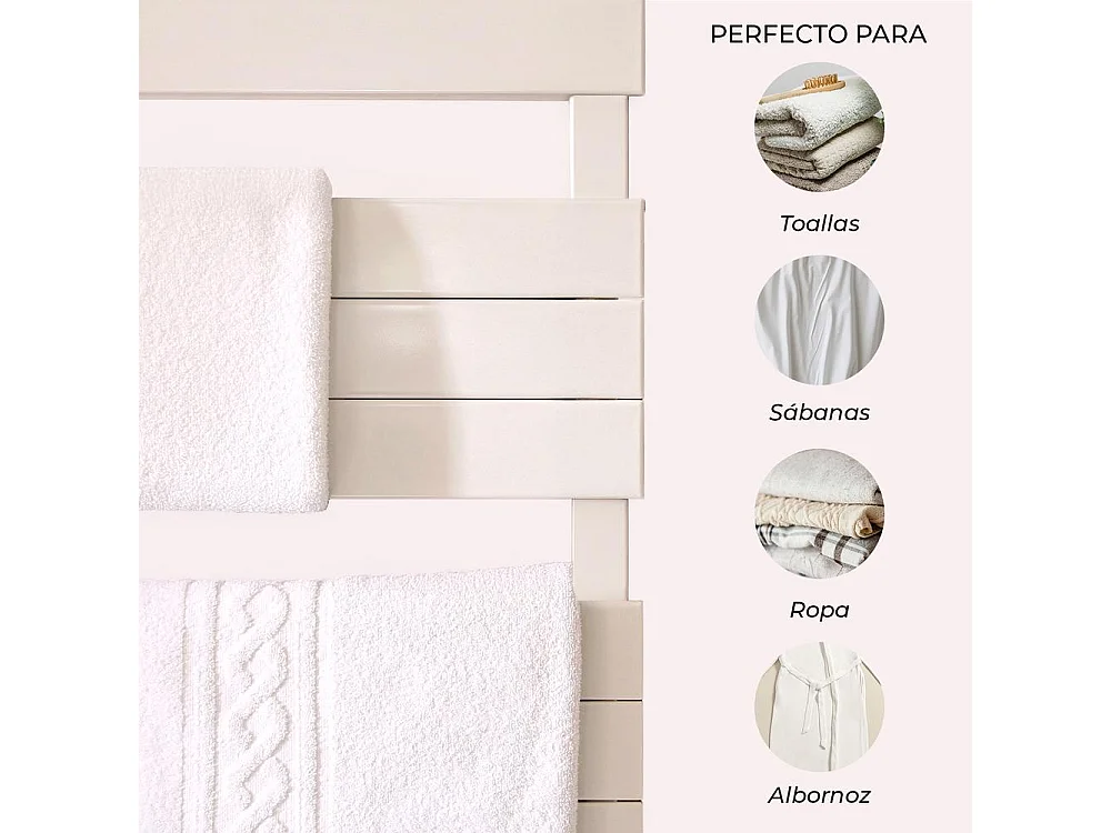 YOEVU - Toallero eléctrico bajo consumo 500W, 2 Modos y Temporizador, Pantalla LED