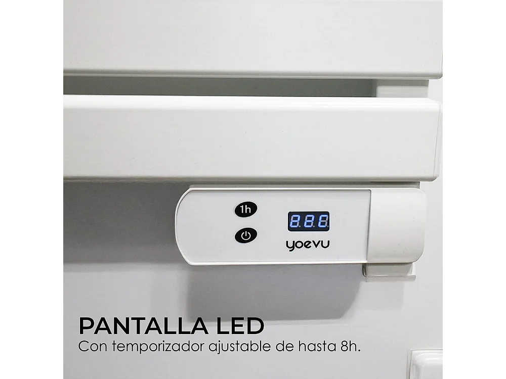 YOEVU - Toallero eléctrico bajo consumo 500W, 2 Modos y Temporizador, Pantalla LED