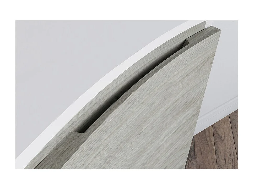 Mueble de baño suspendido color blanco 100cm con 3 puertas lavabo y espejo con luz Onda 100