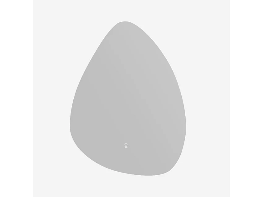 Beleuchteter LED-Badezimmerspiegel Design tropfenförmig 70x90cm Vmidur XL
