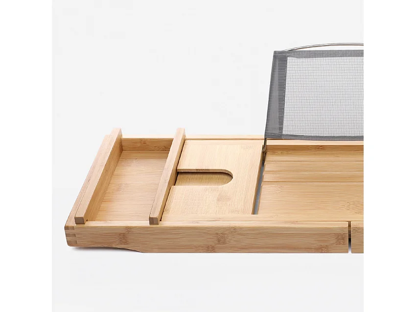Badewannenablage aus Holz ausziehbar Bambu