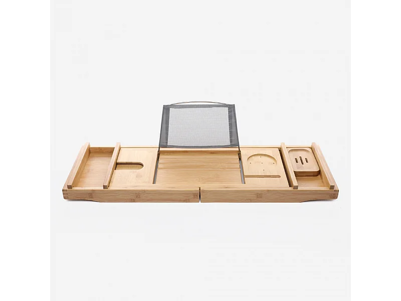 Badewannenablage aus Holz ausziehbar Bambu