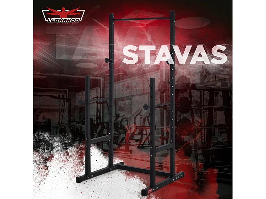 Soporte para hacer sentadillas regulable con barra de dominadas entrenamiento cruzado Stavas