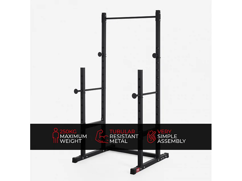 Soporte para hacer sentadillas regulable con barra de dominadas entrenamiento cruzado Stavas