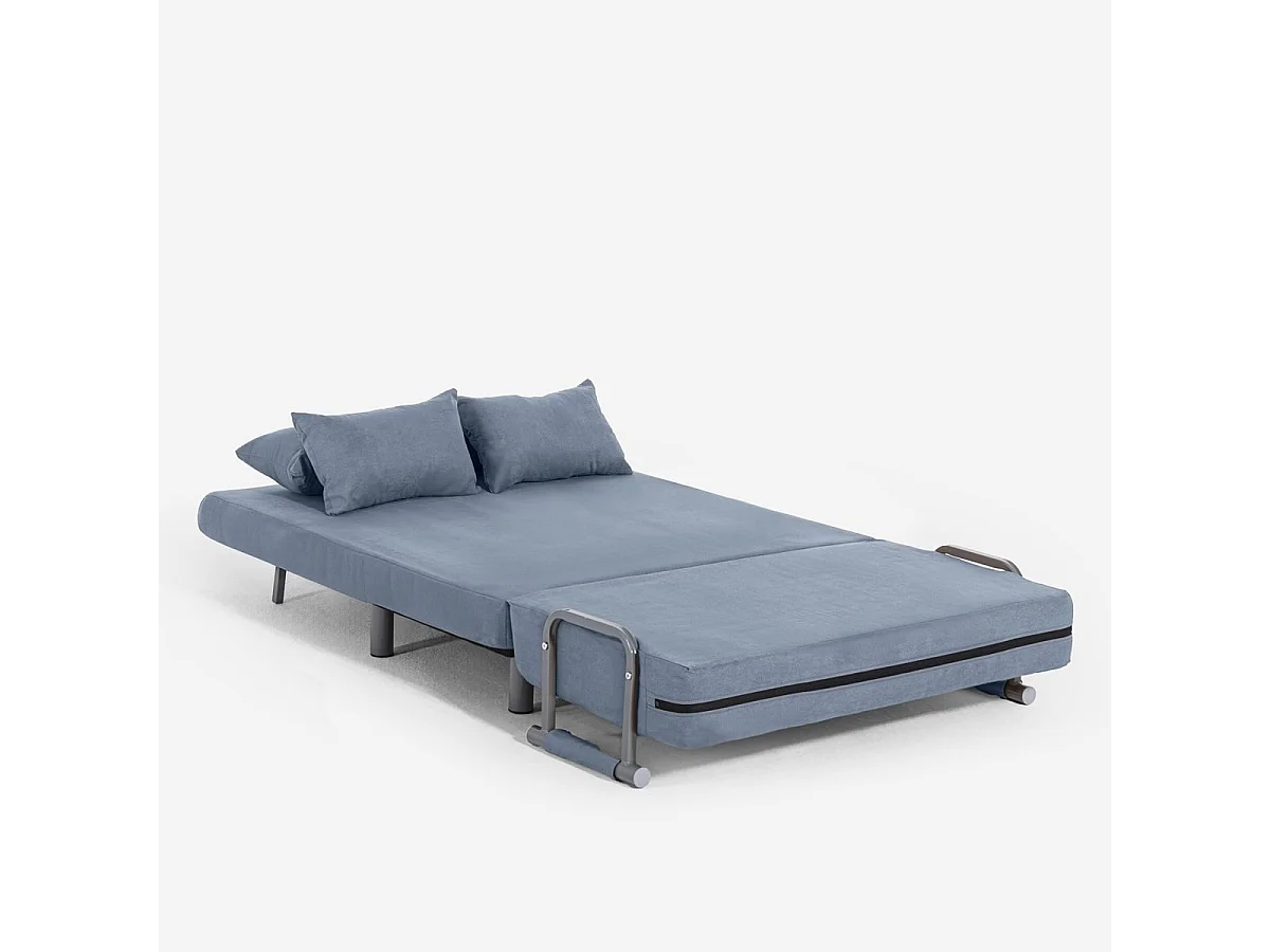 Sesselbett aus Stoff klappbar und platzsparend Deborah Twin Class - Blau