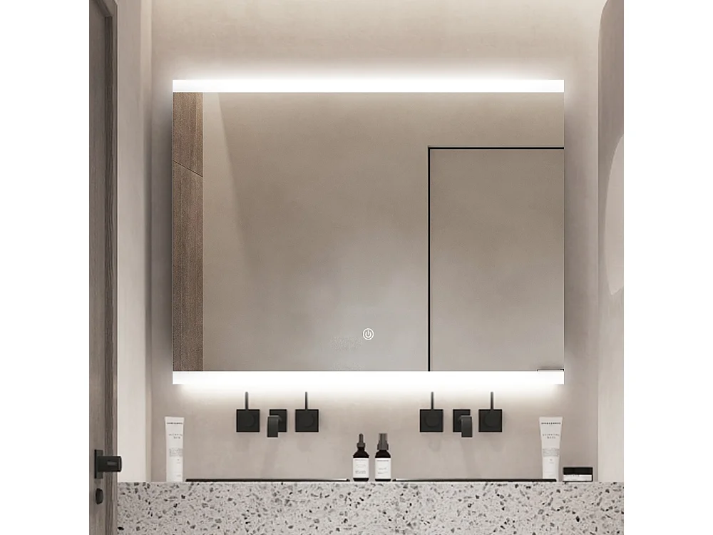 Espejo de baño led retroiluminado de 90x70cm antivaho Krona L