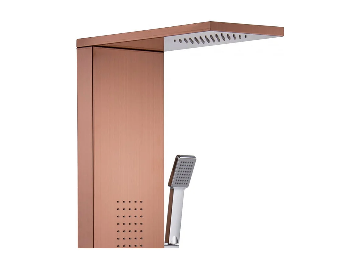 Columna de ducha panel mezclador alcachofa 4 chorros ducha Bormio - Bronze