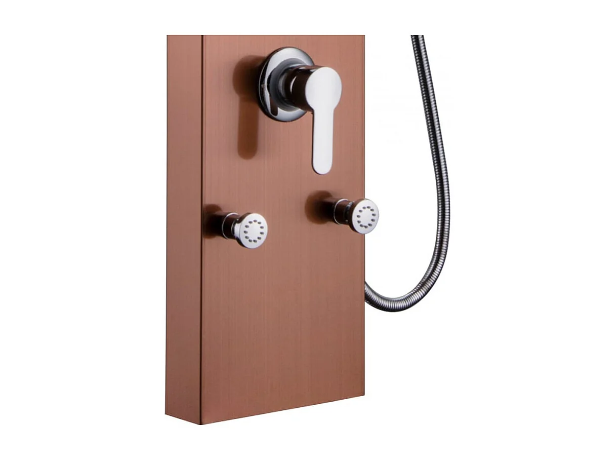 Columna de ducha panel mezclador alcachofa 4 chorros ducha Bormio - Bronze