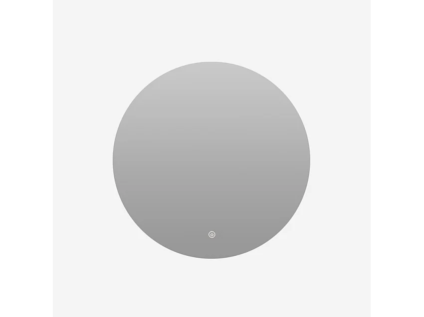 Miroir de salle de bain rond lumières LED 60cm rétroéclairé Rotorua M
