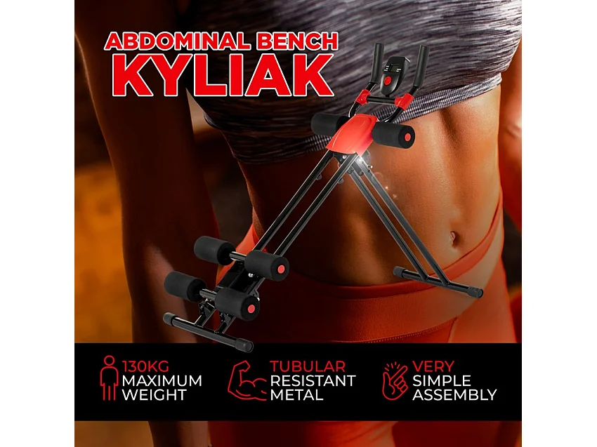 Banco de abdominales multifunción fitness en casa plegable Kyliak