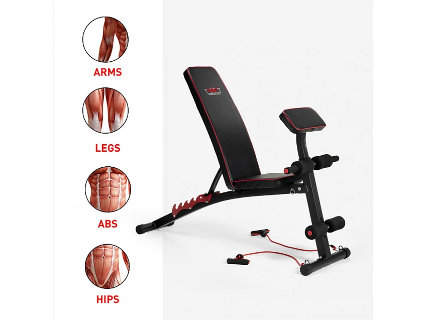 Banco multifunción respaldo ajustable banco de bíceps Kleios