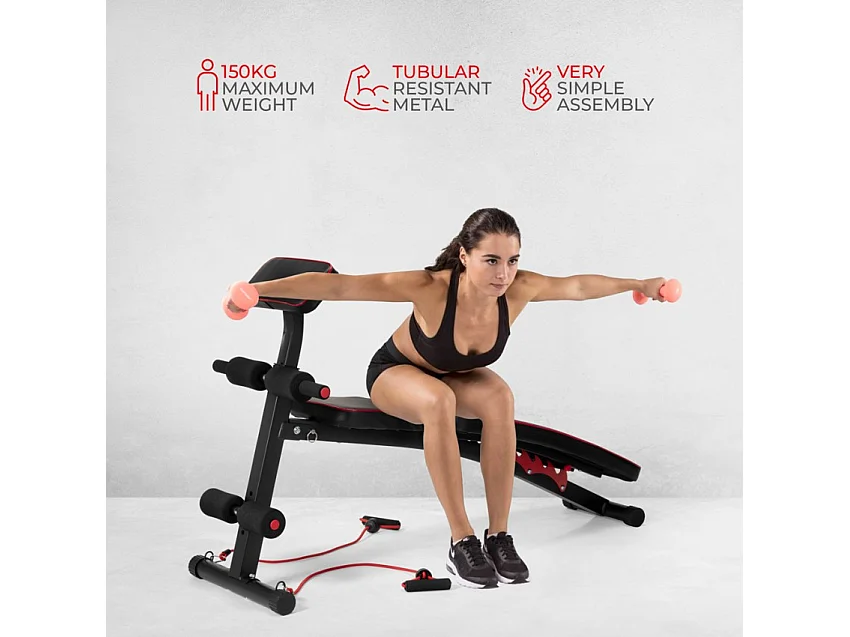 Banco multifunción respaldo ajustable banco de bíceps Kleios