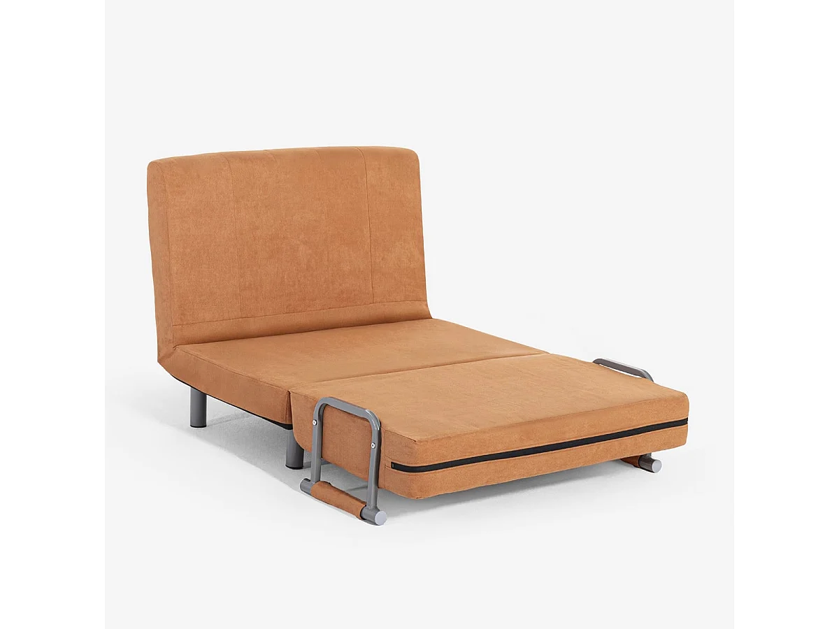 Sesselbett aus Stoff klappbar und platzsparend Deborah Twin Class - Orange