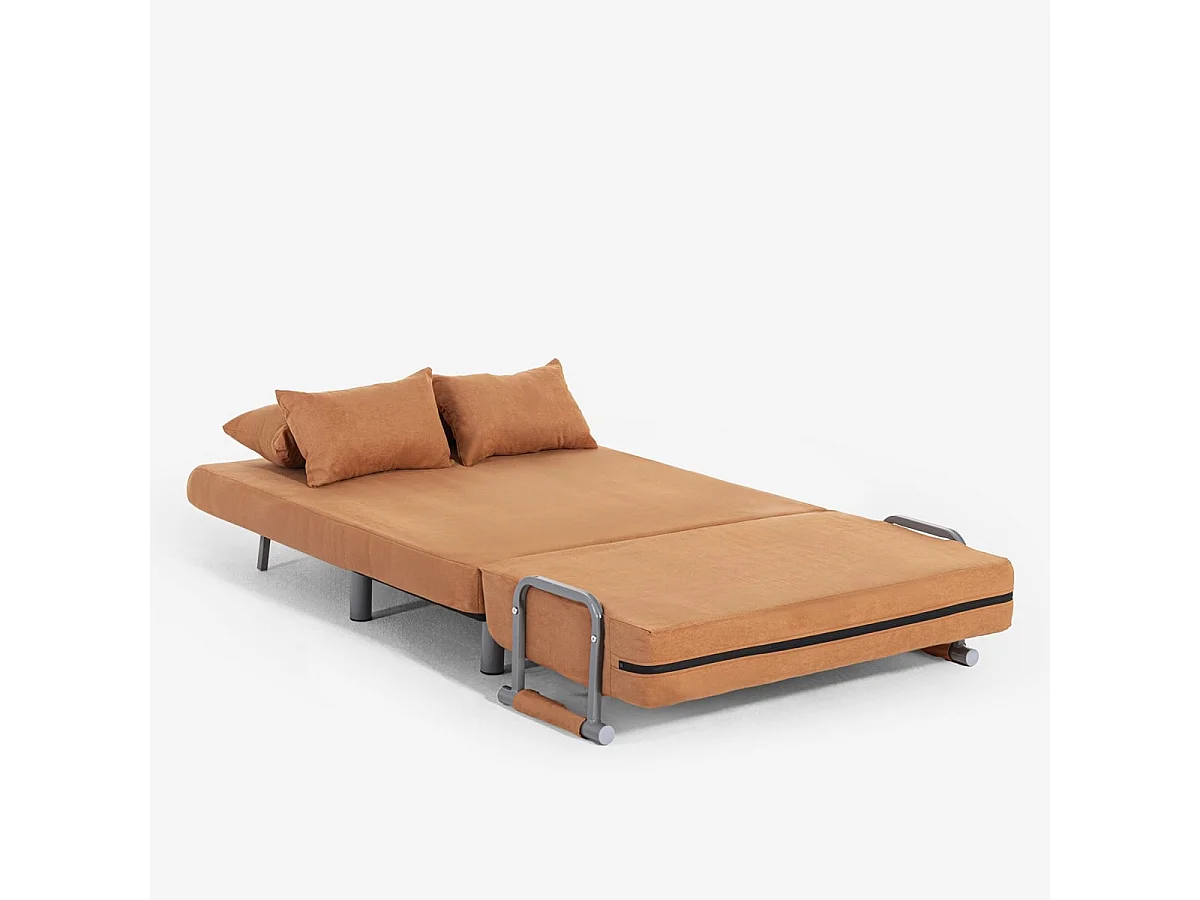 Sesselbett aus Stoff klappbar und platzsparend Deborah Twin Class - Orange