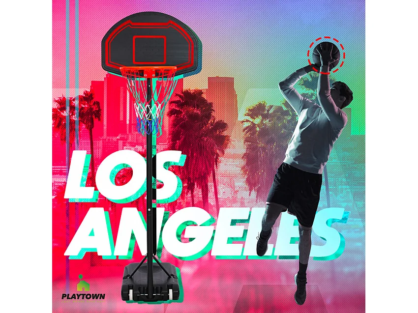 Canasta de baloncesto portátil y regulable en altura 160-210 cm LA