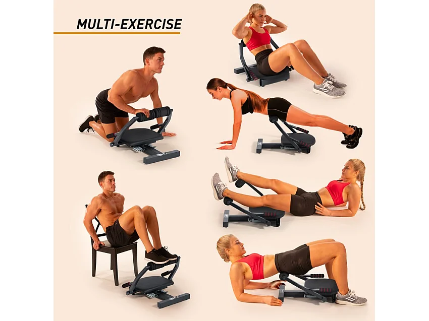 6-in-1 multifunktionale Fitness-Kernbank für zu Hause Helios