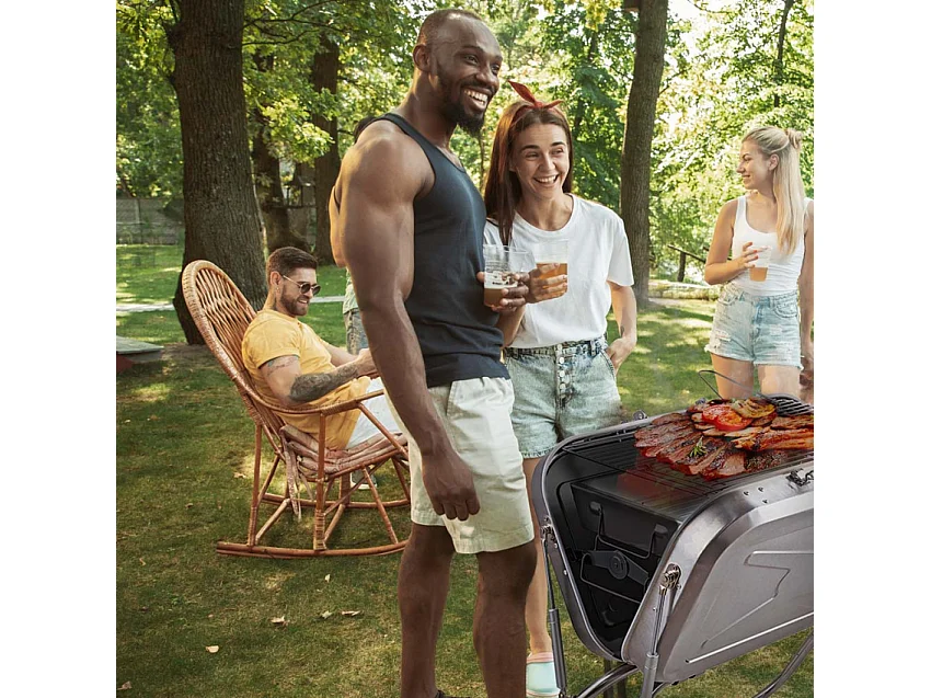 Barbacoa portátil con parrilla de carbón plegable Beech