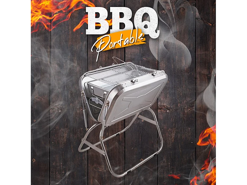 Barbacoa portátil con parrilla de carbón plegable Beech
