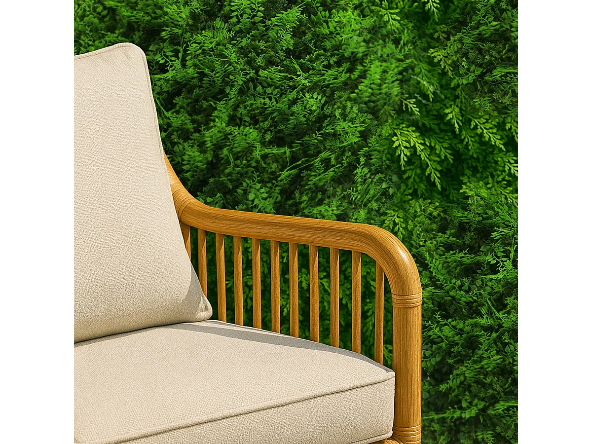 Künstlicher Zaun 50x50cm Kunstfarn 3D Garten Balkon Pritus