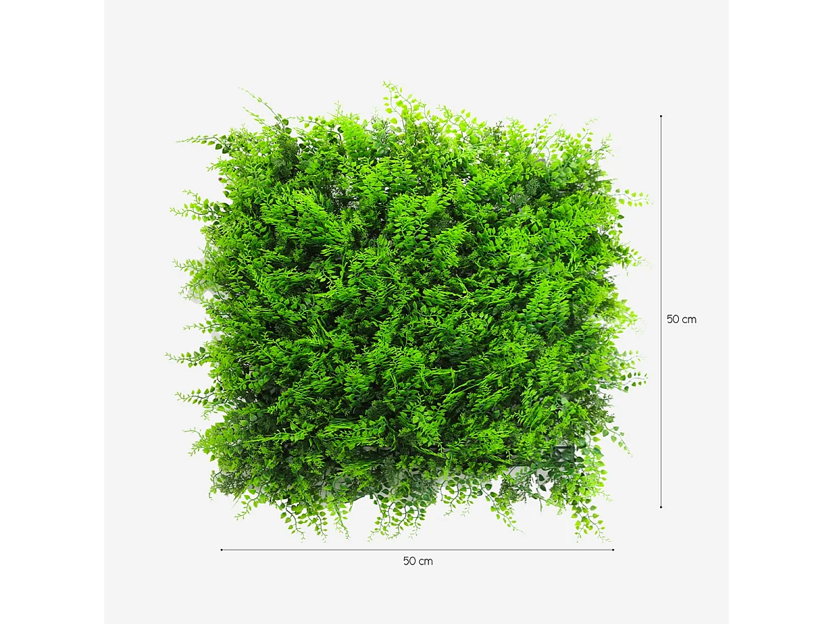 Künstlicher Zaun 50x50cm Kunstfarn 3D Garten Balkon Pritus