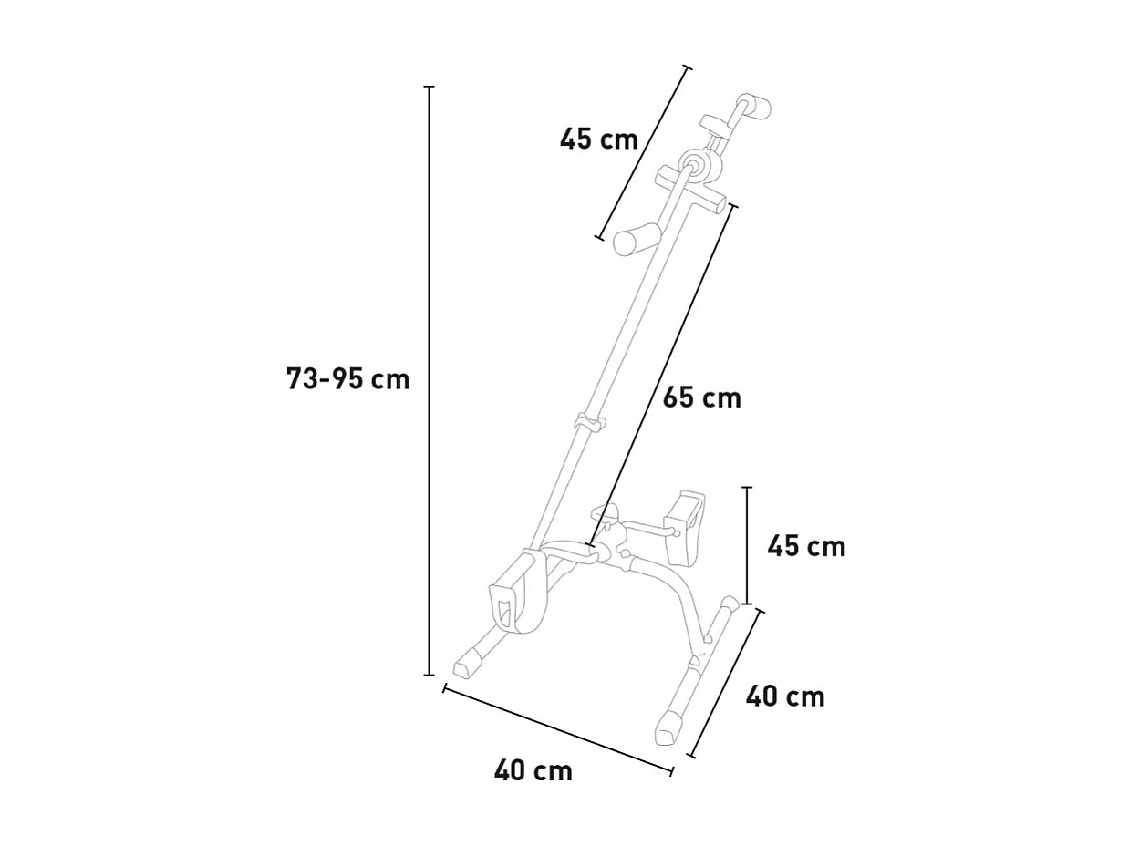 Bicicleta estática brazos y piernas para rehabilitación y fisioterapia de personas mayores con doble función Lizard