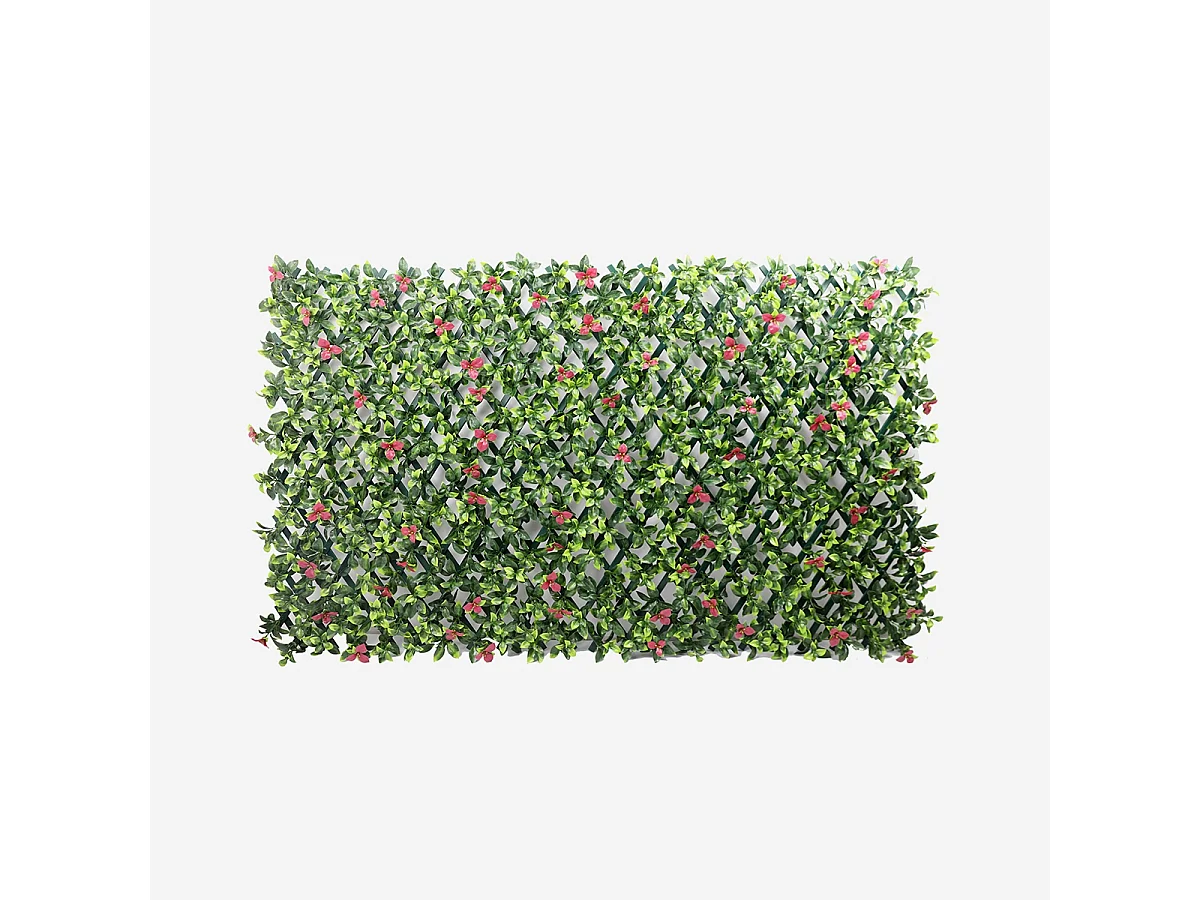 Künstliche Gartenhecke ausziehbares Spalier 200x100cm Pflanzen Salix