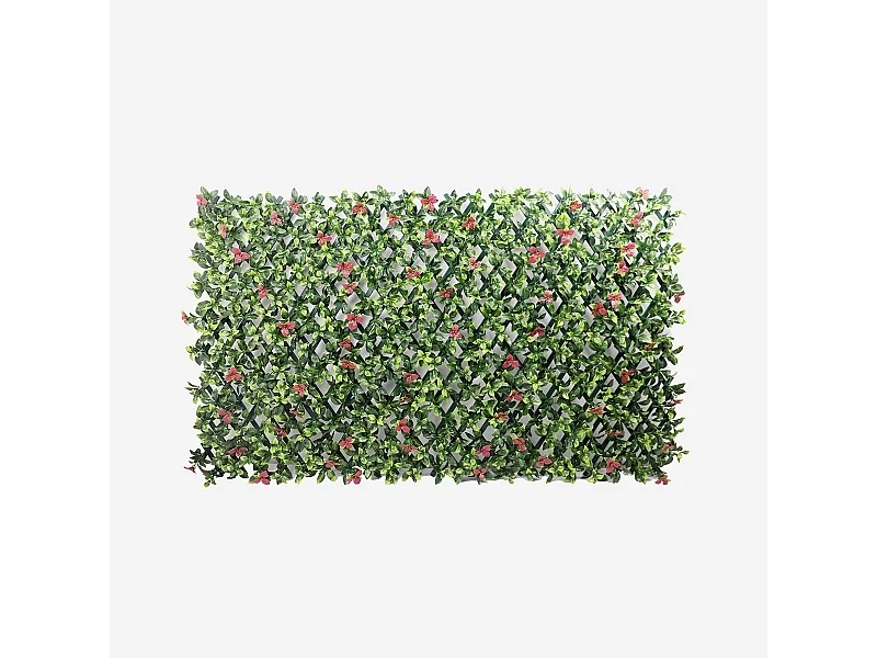 Künstliche Gartenhecke ausziehbares Spalier 200x100cm Pflanzen Salix