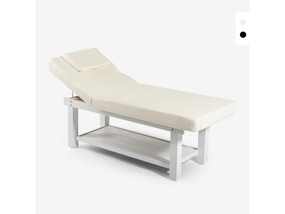 Lettino da massaggio professionale relax 2 zone estetista SPA Larex - Bianco