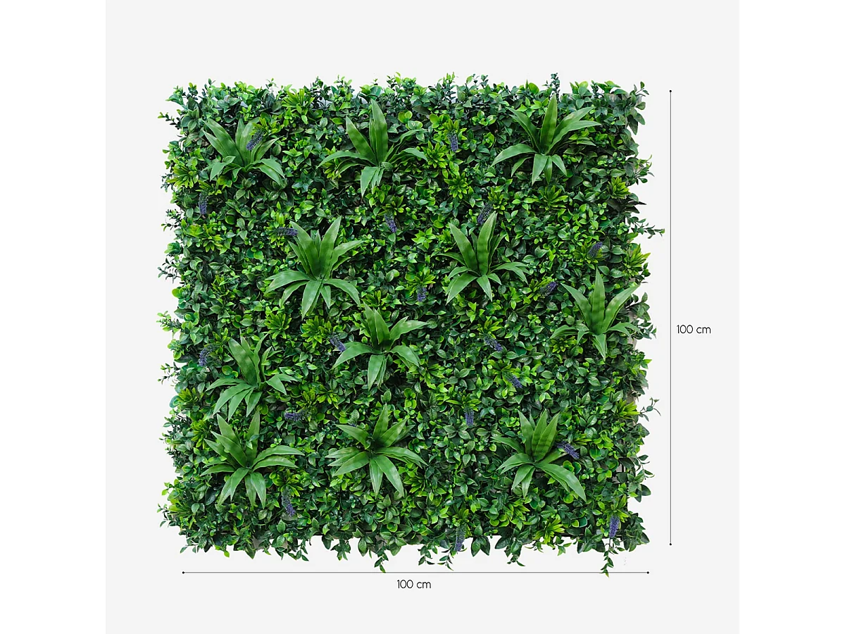 Künstliches realistisches 3D-Gartenpaneel 100x100cm Farnuk