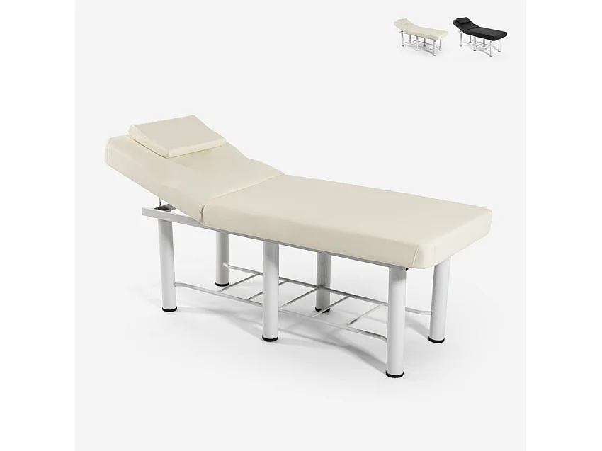 Lettino massaggio relax 2 zone professionale centro estetico Welly - Bianco