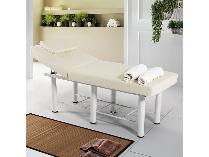 Lettino massaggio relax 2 zone professionale centro estetico Welly - Bianco