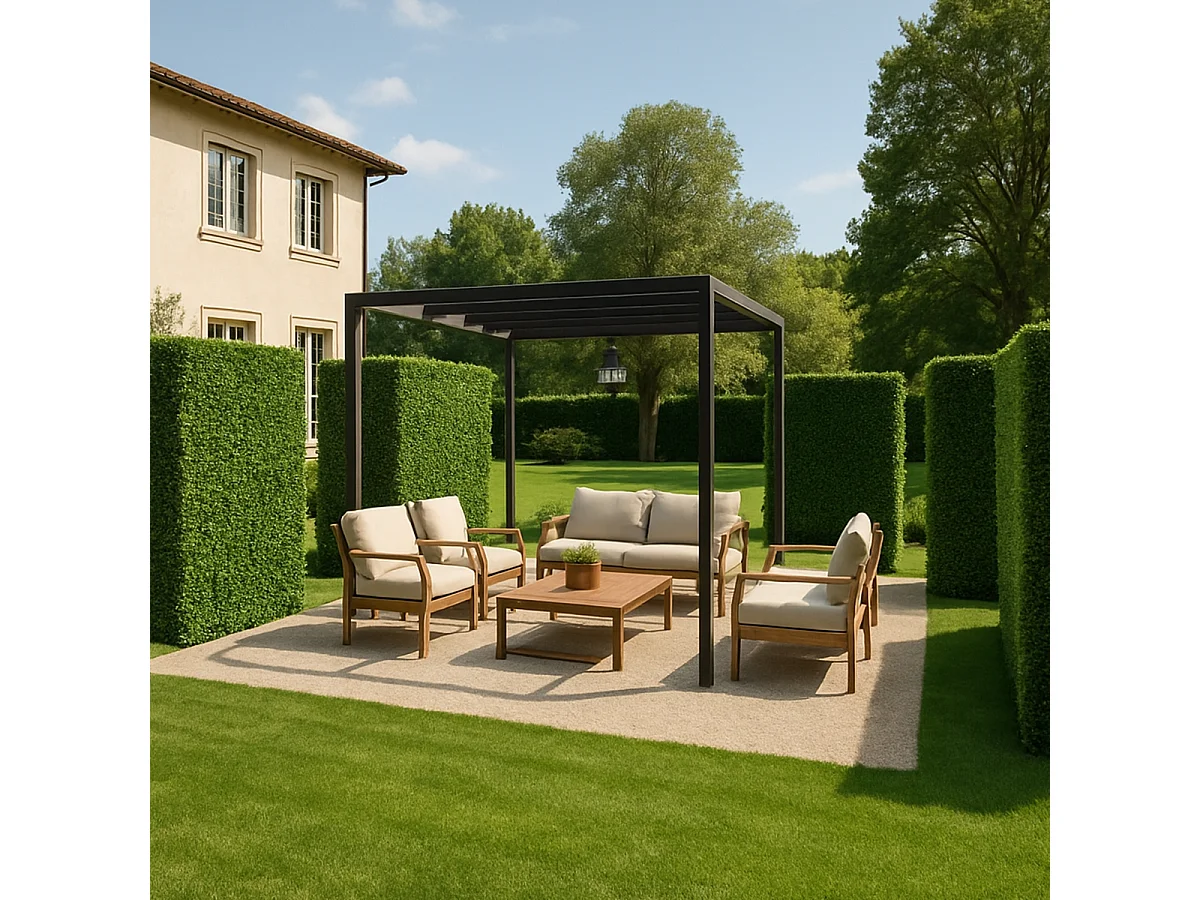 Künstliche Hecke Umzäunung 106x33x208cm Immergrüner Gardenia Vernas