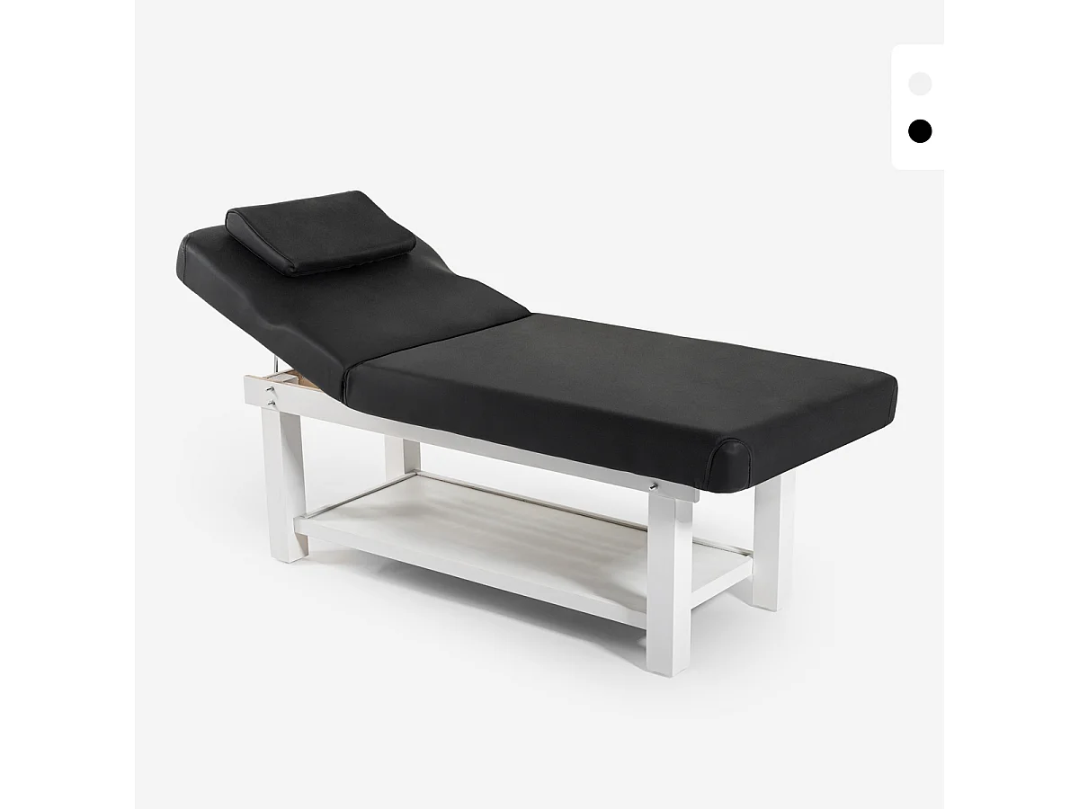 Lettino da massaggio professionale relax 2 zone estetista SPA Larex - Nero