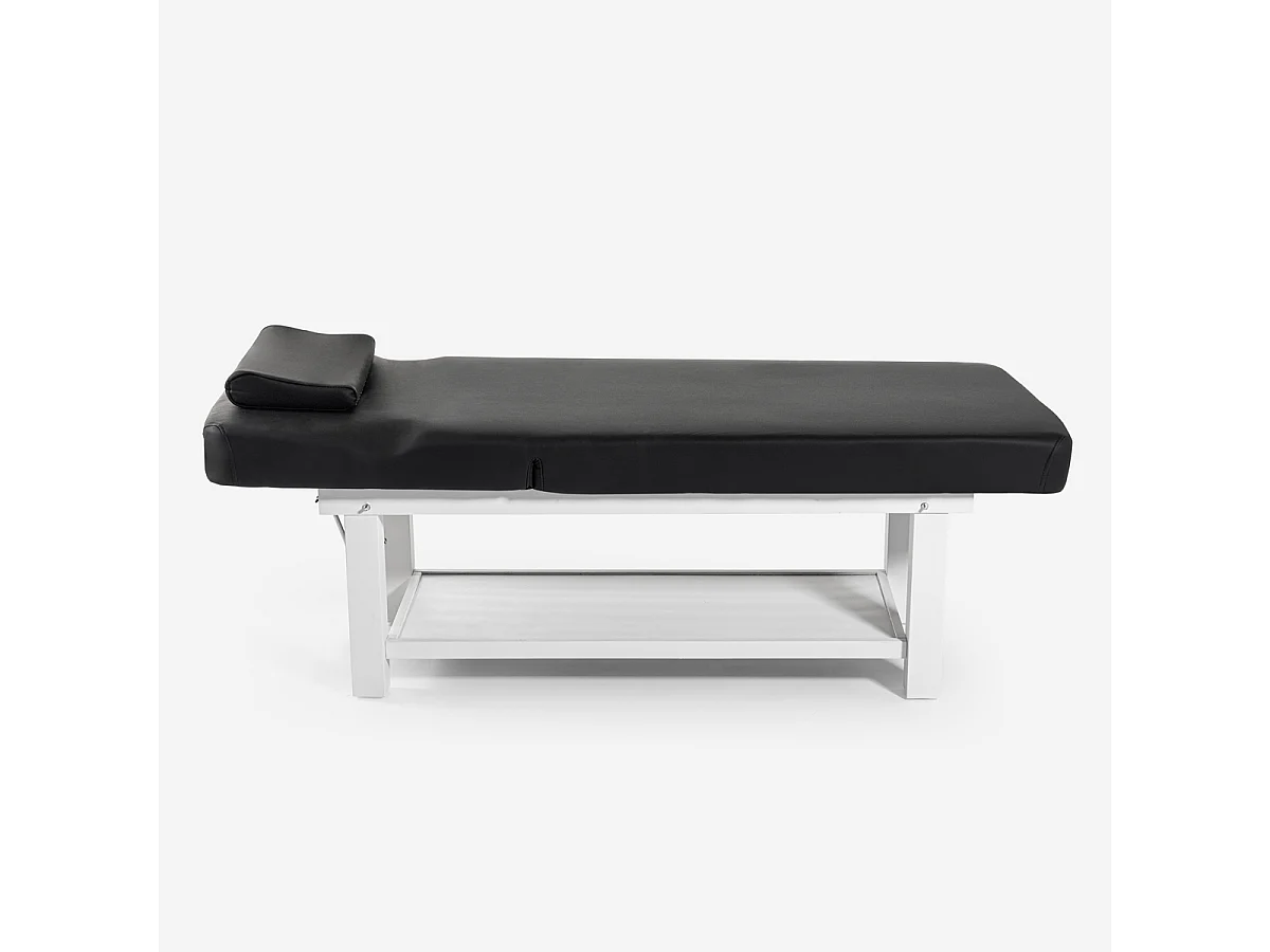 Lettino da massaggio professionale relax 2 zone estetista SPA Larex - Nero