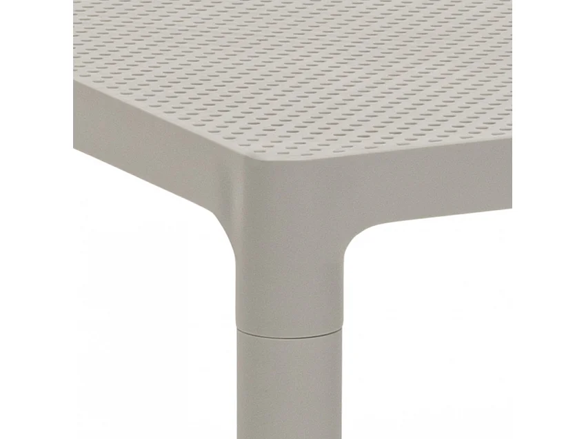 Mesa de centro cuadrada 45x45 cm para interior y exterior Aviat - Gris