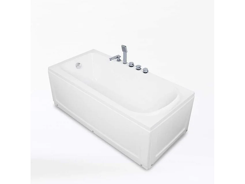 Vasca da Bagno da Incasso in Resina Acrilica con Pannelli in Fiberglass Design Ozone
