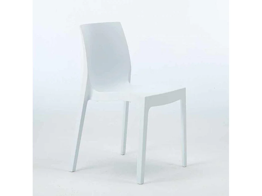 22 Sedie Rome Grand Soleil polipropilene impilabili bar offerta stock - Bianco