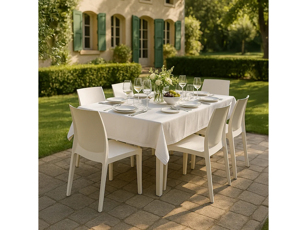 22 Sedie Rome Grand Soleil polipropilene impilabili bar offerta stock - Bianco