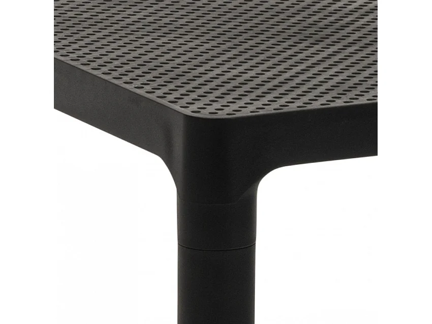 Table basse 45x45 pour café bar jardin intérieur extérieur Aviat - Noir