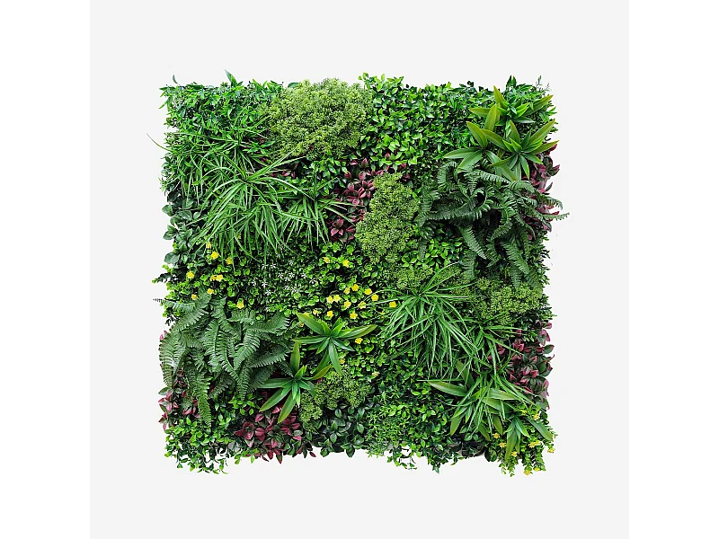 Künstliche realistische Hecke 100x100cm 3D Pflanzen im Freien Garten Ilex