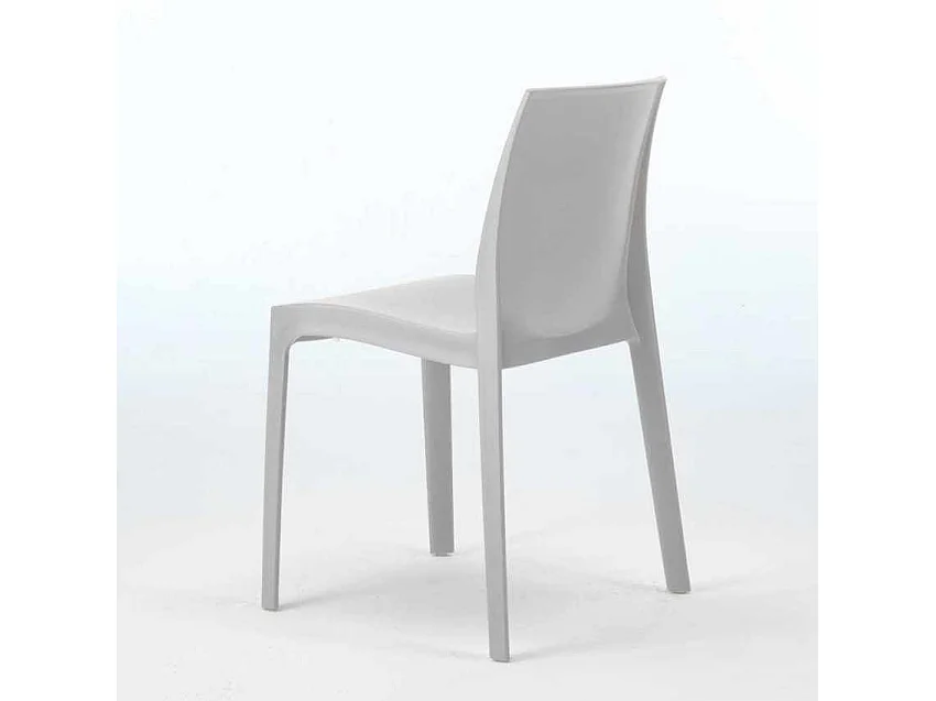 Lot de 22 Chaises Rome Grand Soleil en polypropylène empilables pour bar et café Stock - Gris