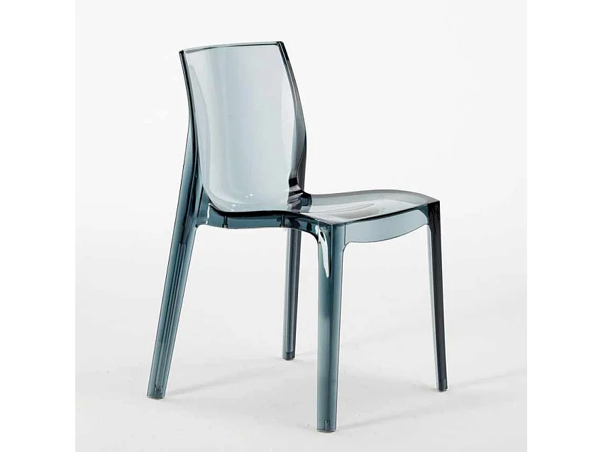 16 Silla Femme Fatale Grand Soleil transparentes Oferta Stock Bar Restaurante - Transparente Antracita Negro