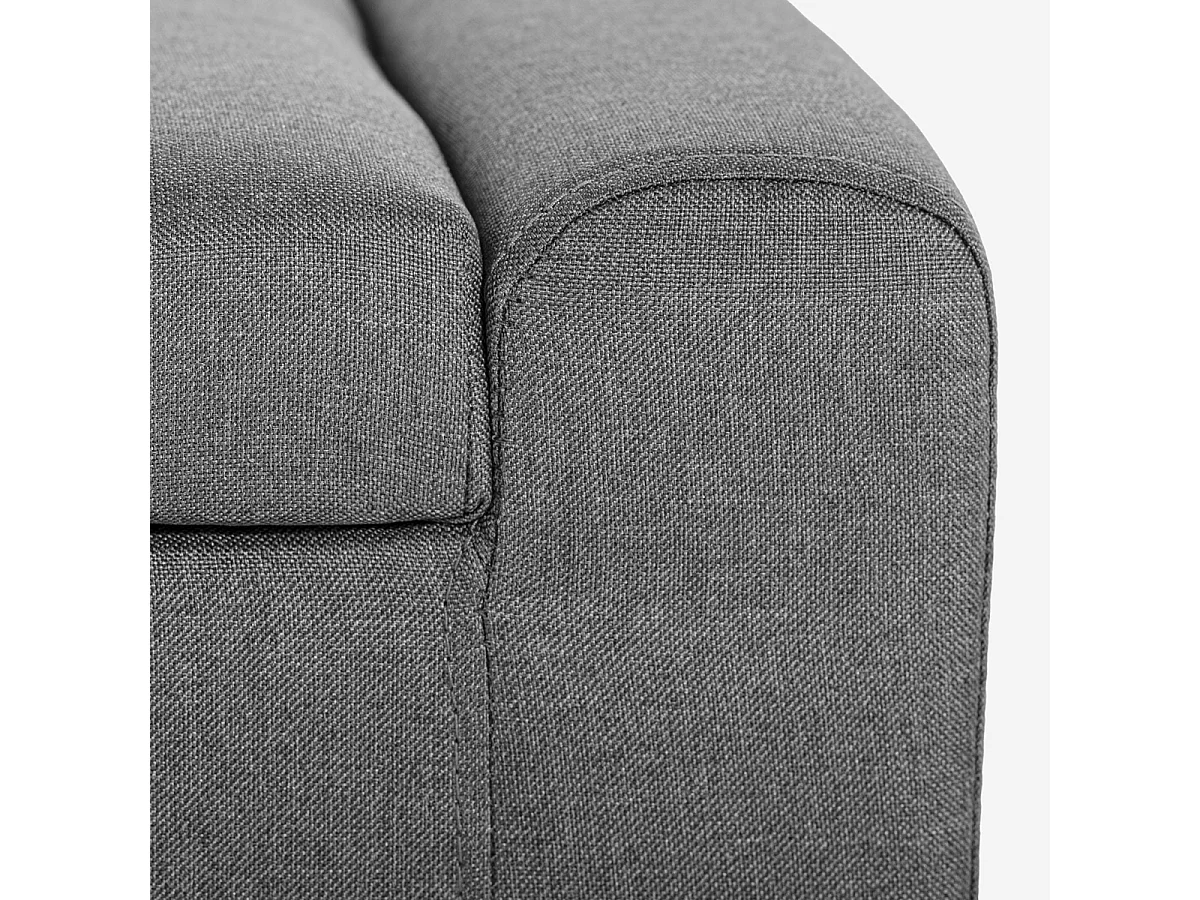 Banc de rangement en tissu pour chambre ou entrée Merak - Gris