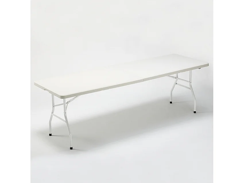 Table pliante rectangulaire 242x76 pour jardin et camping MULHACEN