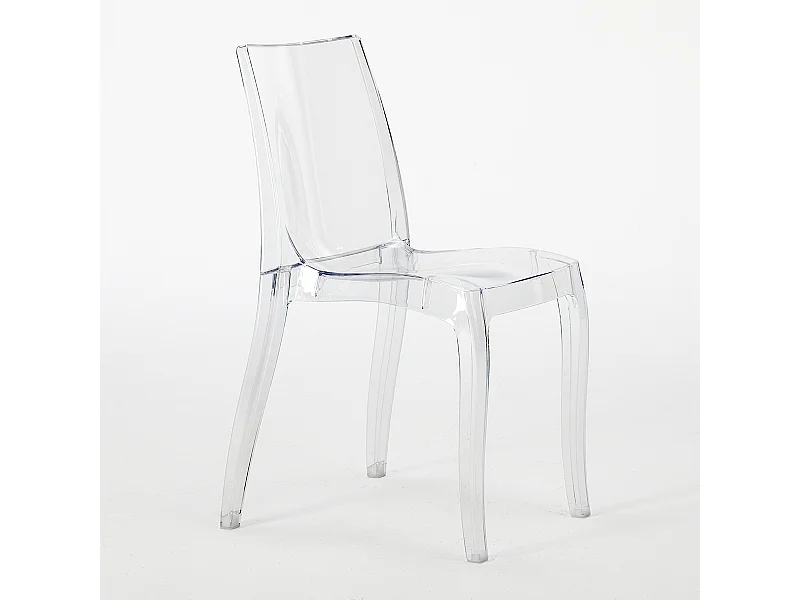 18er Set Cristal Light Grand Soleil transparente Stühle Bars und Restaurants